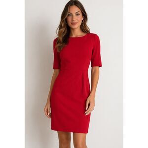 Banana Republic Red Sheath Dress Career Office Cocktail Women 10